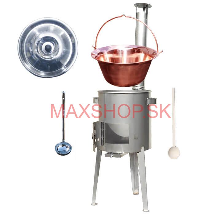 Medený kotlík 30 L (1,2 mm) + nerezová kotlina 45 cm LUXUS