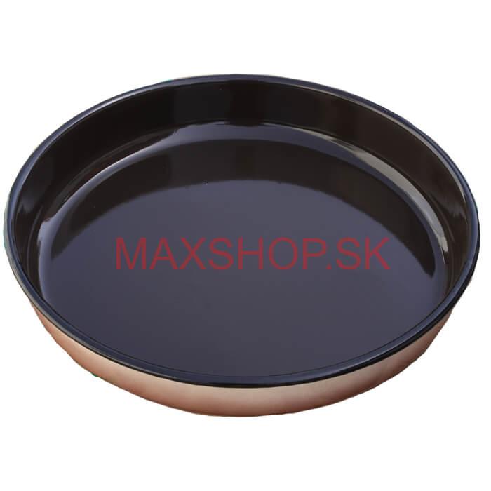 Smaltovaný okrúhly pekáč 34 cm, výška 8 cm