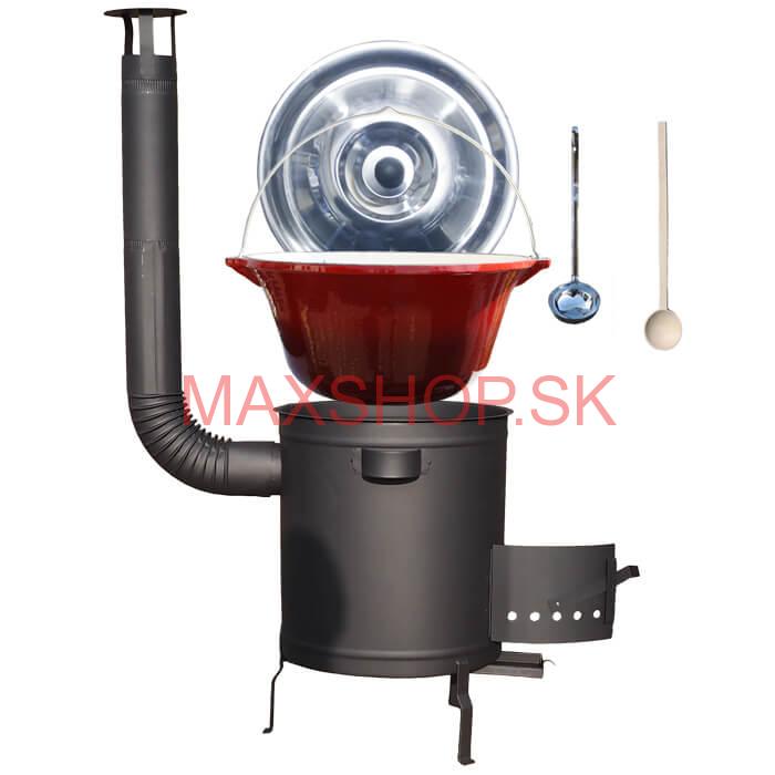 Liatinový kotlík 16 L + hrubostenná (1,5 mm) žiaruvzdorná kotlina 36 PLUS 600