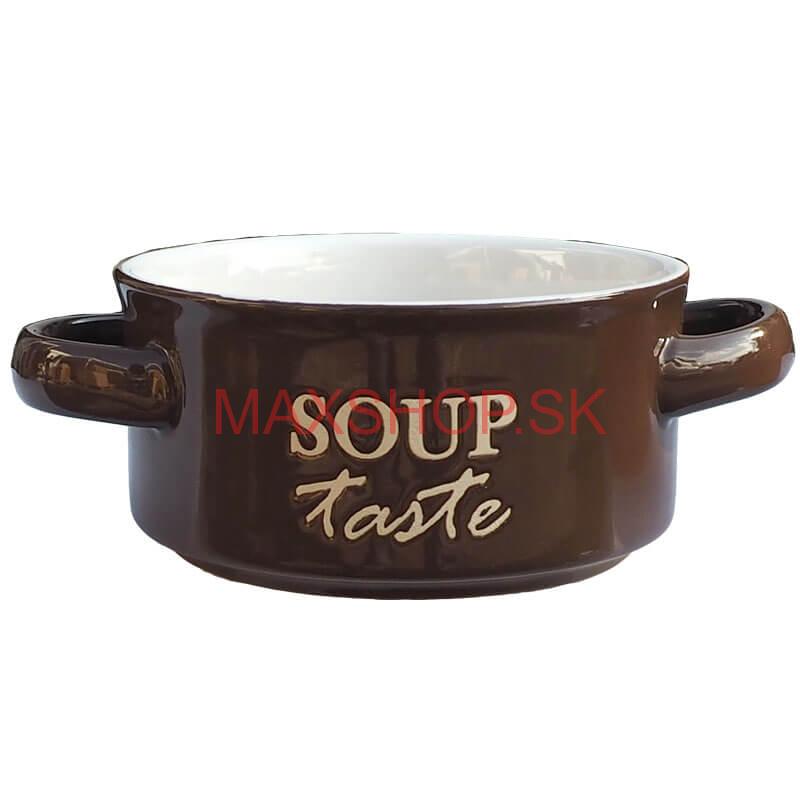 Keramická miska na polievku-hnedá SOUP