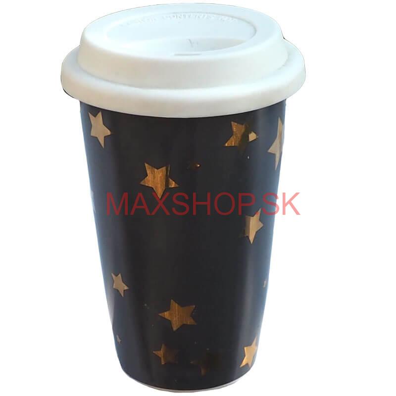 Keramický hrnček s vrchnákom - hnedý VIANOCE