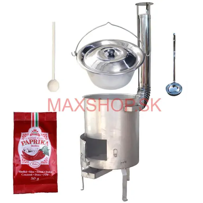 Nerezový kotlík 20 L (1,2 mm) INOX + nerezová kotlina (1,5 mm) 42 cm STRONG EXCLUSIVE