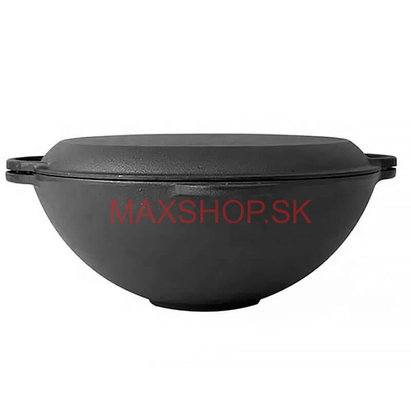 Liatinový wok s pokrievkou (panvicou) 32 cm 3 v 1