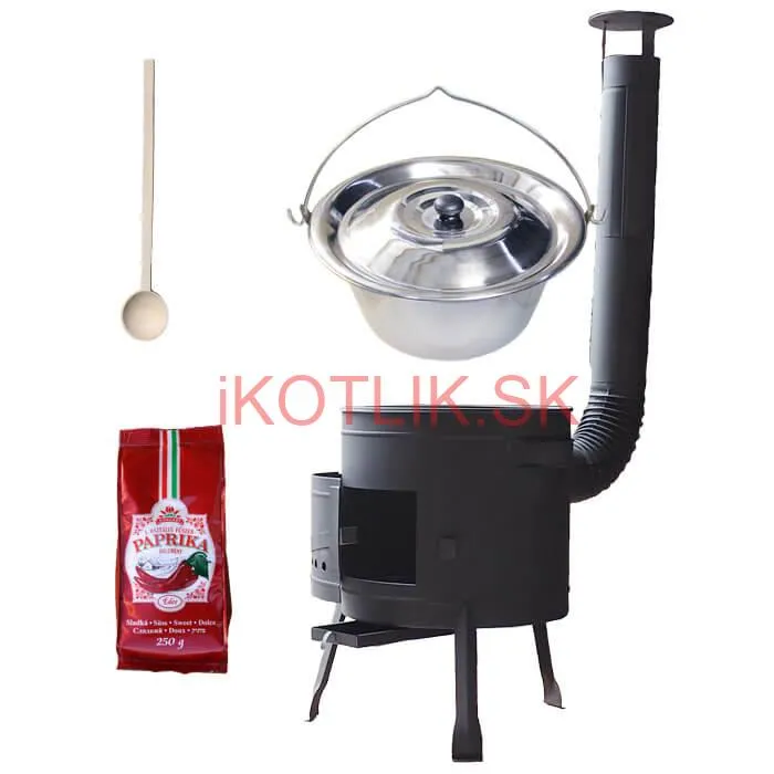 Nerezový kotlík 22 L (0,8 mm) INOX + hrubostenná (1,5 mm) žiaruvzdorná kotlina BALKY STRONG 42 PLUS 600