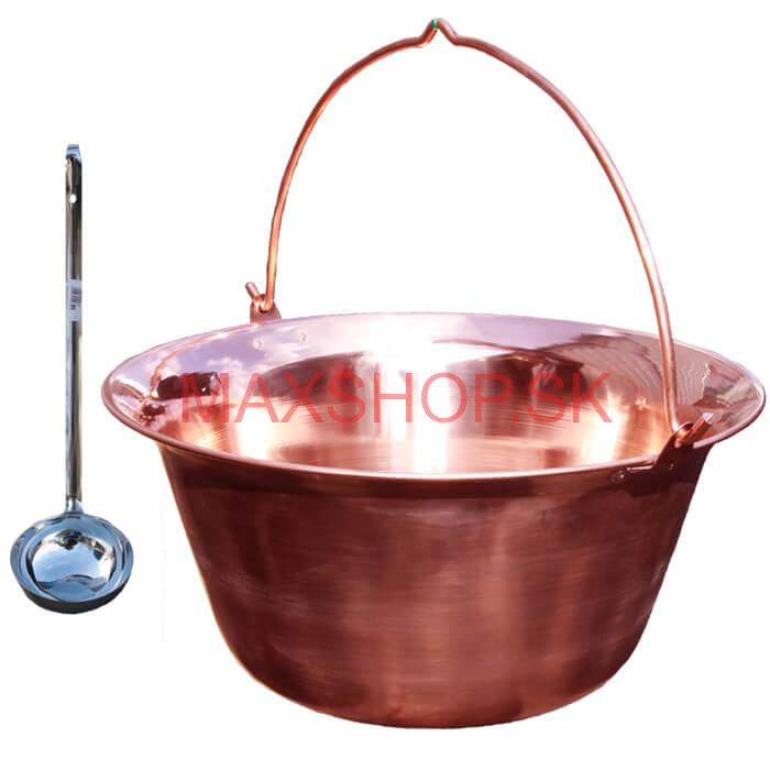 Medený kotlík 14 L + antikórová naberačka