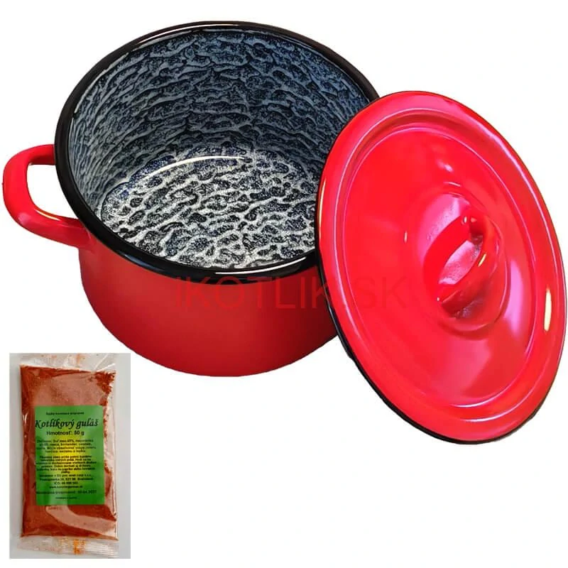 Smaltovaný hrniec s pokrievkou COMBI 4,5 l + korenie na kotlíkový guláš 50 g