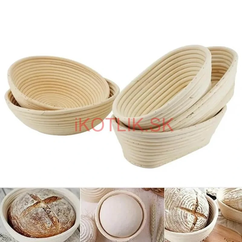 Ratanová miska na kysnutie chleba – oválna