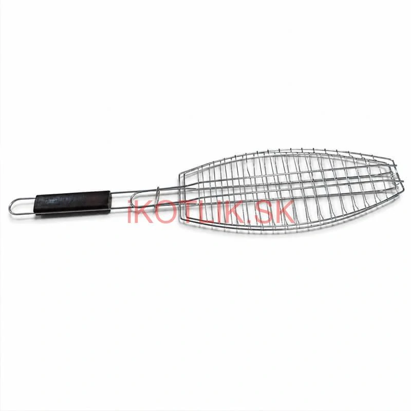 BBQ grilovací rošt na ryby – nerezové grilovacie kliešte 65 × 15 × 4 cm