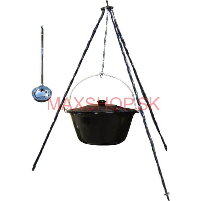 Smaltovaný kotlík 16 L + pokrievka + stojan