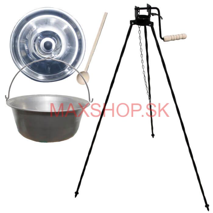 Nerezový kotlík 20 L (1,5 mm) + stojan s kladkou VAR