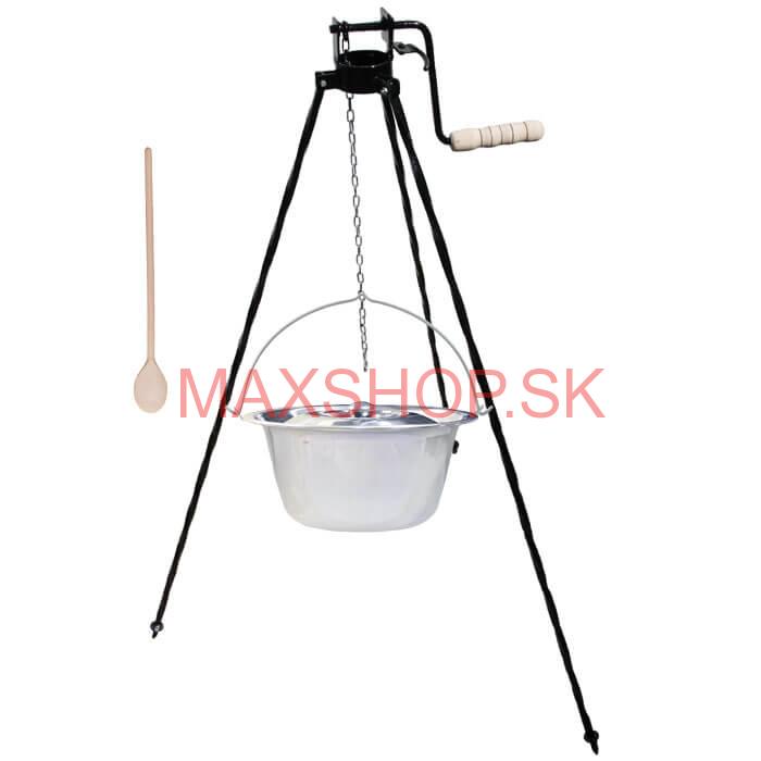 Antikorový kotlík 15 L (1,2 mm)+ stojan s kladkou VAR