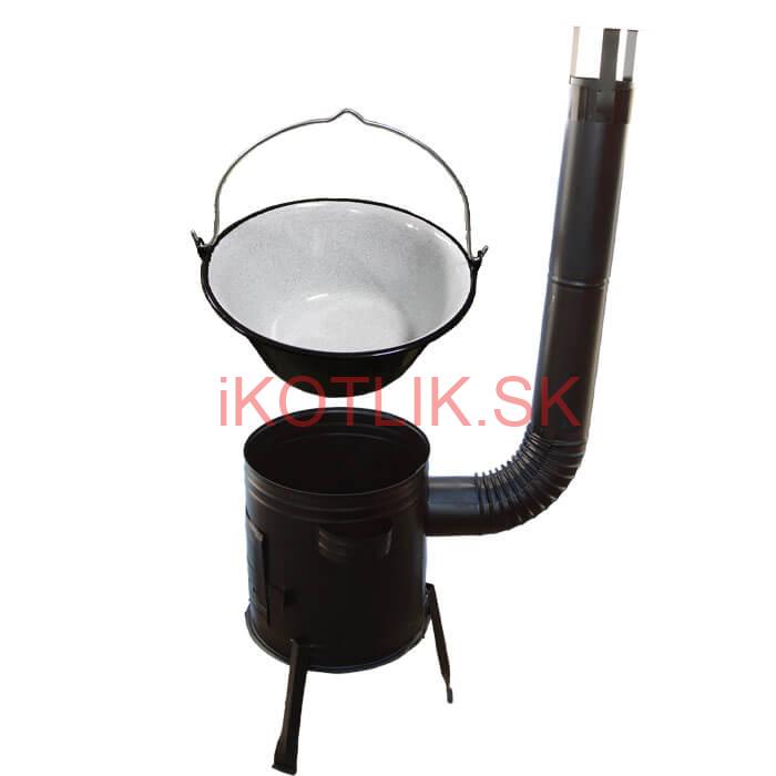 Smaltovaný kotlík 16 L (1,2 mm) + kovová kotlina 39 CLASSIC (KOV) Easy party