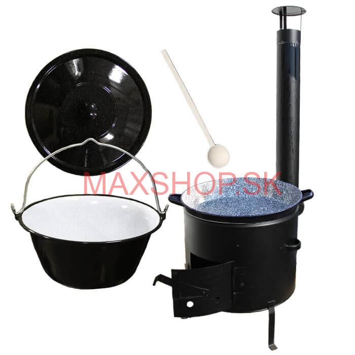 Kotlíkový gulášový Party set + smaltovaný kotlík 16 L