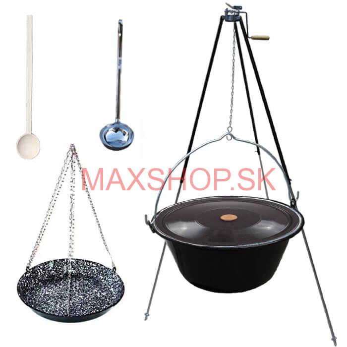 Kotlík s trojnožkou VAR 25 L SMALT + Grilovacia panvica