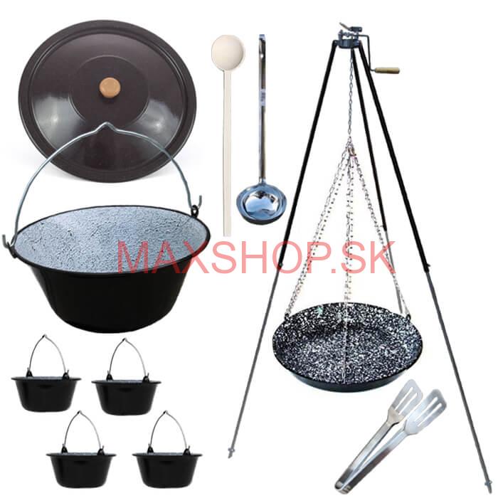 Kotlíková súprava 16 L SMALT + grilovacia panvica PARTY VAR