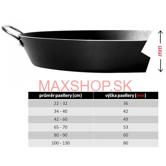 Oceľová grilovacia panvica Paella 80 cm
