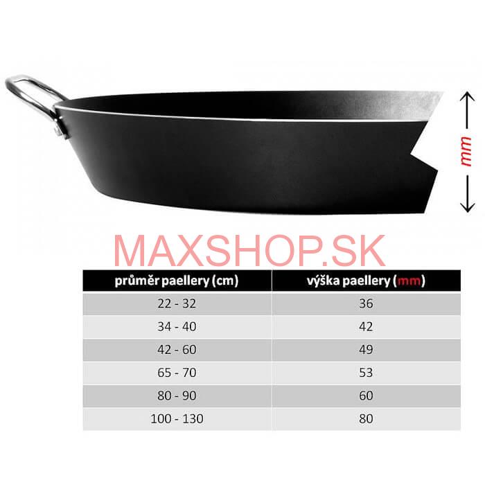 Oceľová grilovacia panvica Paella 46 cm ŠPECIAL VACA